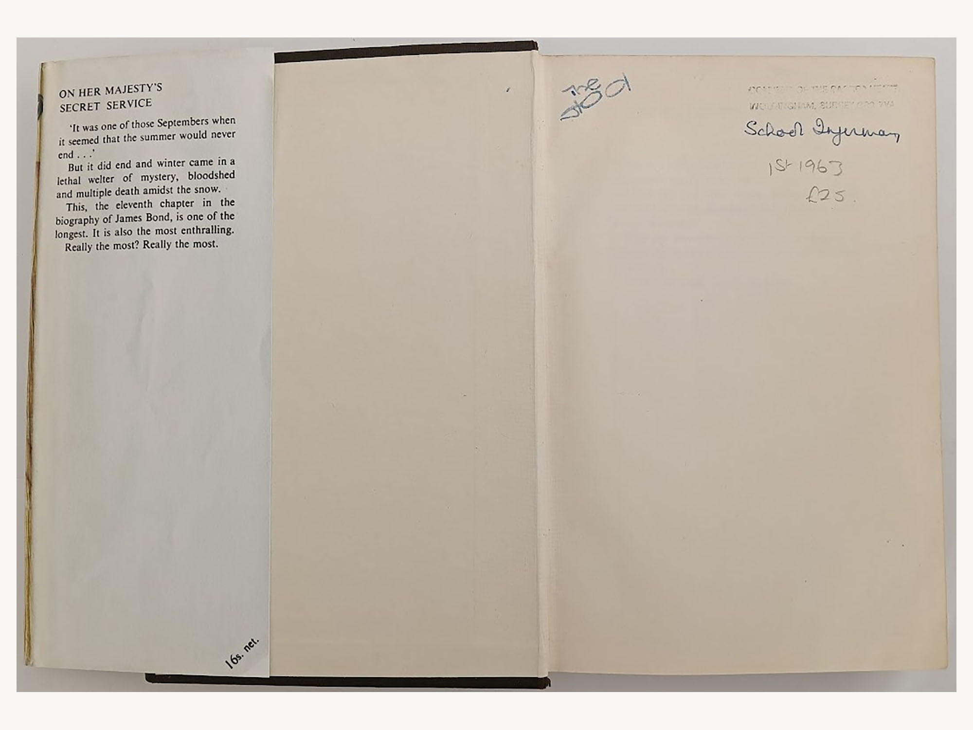 Dustjacket price clipping example